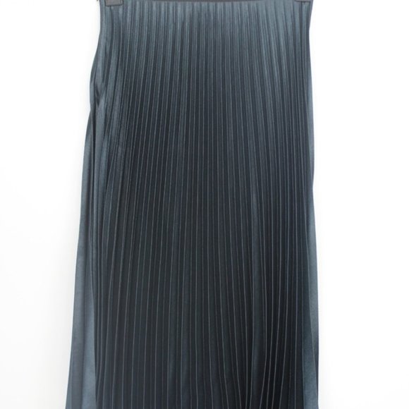 ❤️NWT ZARA HIGH WAIST GREEN PLEATED MIDI SKIRT - Picture 6 of 8